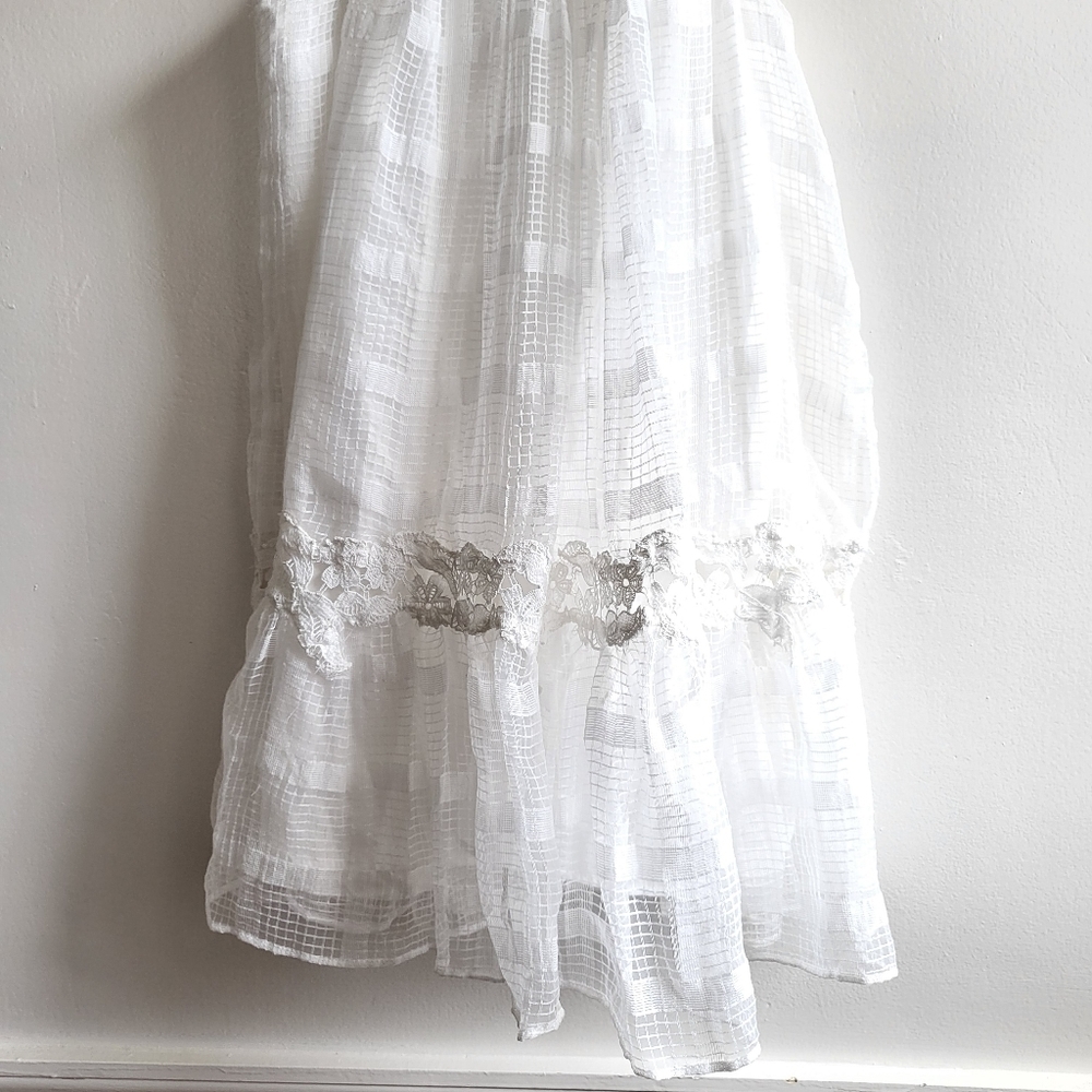 New Zara Halter Lace Babydoll Short Mini Dress White NWT Size Small - Picture 12 of 16